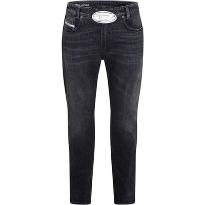 Diesel Heren Striket D 5 Pockets Straight Jeans (Zwart/Grijs/Denim)