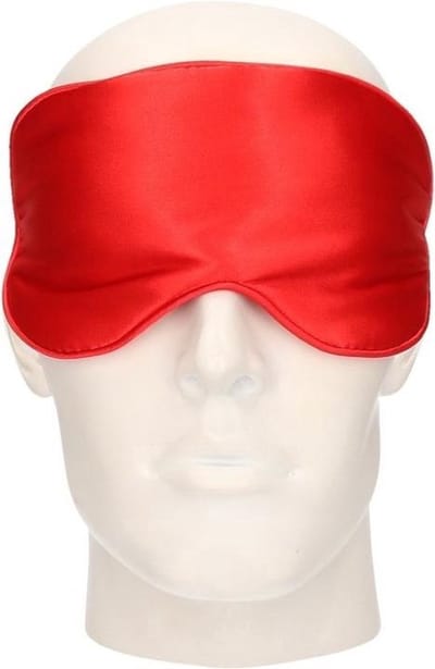 Finnacle - 2x luxe slaapmasker/ reismasker met zachte vulling rood - Zeer comfortabel - Voor thuis en op reis