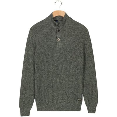 Baileys Trui Half Zip And Buttons Mouliné Rib Structure Navy / male