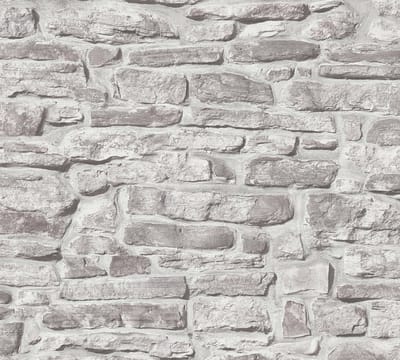 TOSCAANSE STENEN BEHANG | industrieel - Grijs Wit - A.S. Création Elements 2