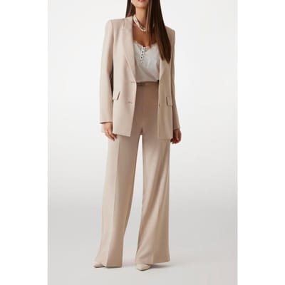 GUESS Marciano By  Becky Straight Pant Fawn Taupe Taglia: 40 | Pantaloni da completo Outlet | Donna | Nero