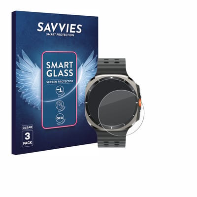 3 Stuks Savvies Screenprotector - geschikt voor Samsung Galaxy Watch Ultra / Ultra 2 (47 mm) - beschermfolie glas transparant