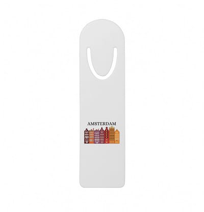Hacebo® - Amsterdam metalen boekenlegger - Amsterdam - Amsterdammers - de echte Amsterdam liefhebbers - Rijtjeshuizen Bladwijzer boekenleggers - 12.7 cm x 3.2cm