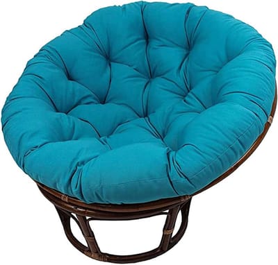 Papasan Kussen - Buitenkussen - Ontspannen Zitten - Waterdichte Stof - 130x130 cm - Blauw