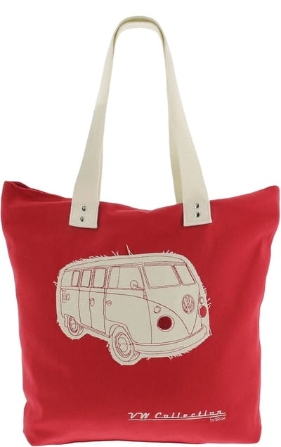 VW T1 Bus Canvas Boodschappentas - rood