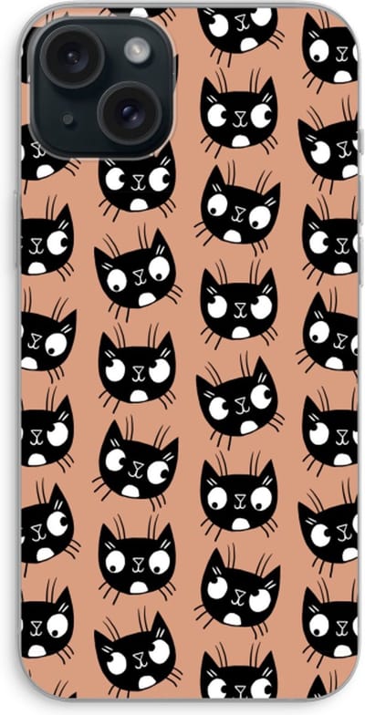 Case Company® - Hoesje geschikt voor iPhone 15 Plus hoesje - Kat - Soft Cover Telefoonhoesje - Bescherming aan alle Kanten en Schermrand