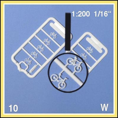 Schulcz Maquettebouw Fietsen 1:200 10 st wit