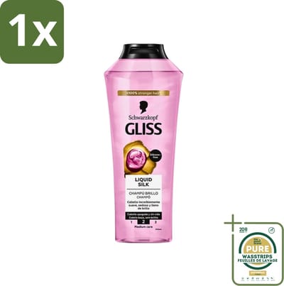 1 x Gliss-Kur - Shampoo - Liquid Silk - Zijdezachte Haarverzorging - 400 ml- Zijdezachte Haarverzorging - Haar Glans - Haarvoeding - Haarstructuur - Haarversterking