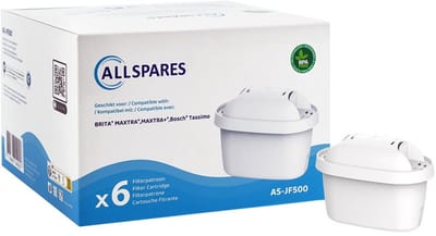 AllSpares Waterfilter (6x) voor Waterkannen 100486 / 101929 / 10222144 geschikt voor o.a. Brita Maxtra, Maxtra+ en Bosch Tassimo