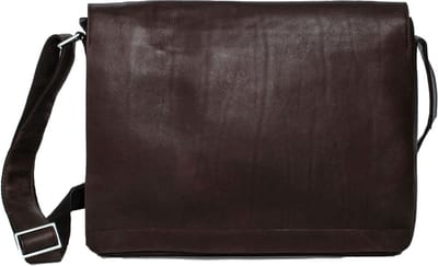 HAROLD'S Leren Business tas Schoudertas Campo Messengerbag Brown Donkerbruin