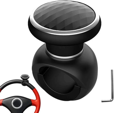 Stuurknop Hulp - Stuur Assistent - Soepel Sturen - 360 Graden Rotatie - 7 cm Diameter - Zwart