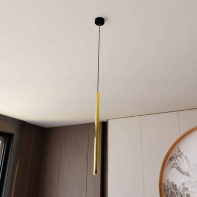 EMIBIG LIGHTING Hanglamp Selter, goudkleurig, 1-lamp, metaal