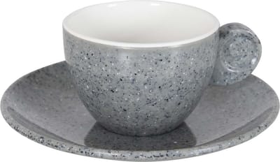 Gimex - Solid Line - Espresso set - Granite - Grijs - 85 ml - 2 Stuks