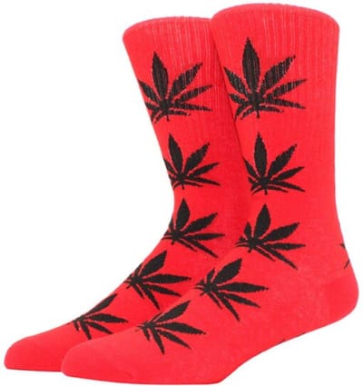 Finnacle - Wietsokken | Cannabissokken | Wiet | Cannabis | rood-zwart | Unisex | Maat 36-45