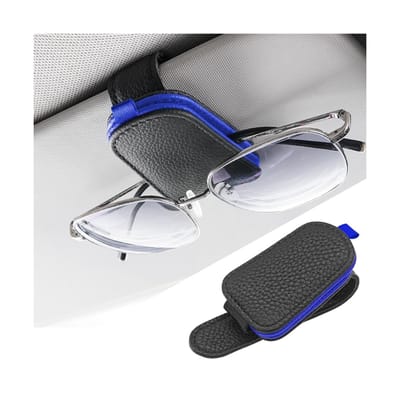 Dailygoods- Zonnebrilhouder Auto - 2-Pack - Magnetische Brillenbeugelclip - PU-leer - Universeel - Slijtvast en Duurzaam - Brilclip