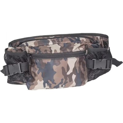Urban Classics - Nylon Hip Bag blk/browncamo one size Heuptasje - Zwart/Bruin