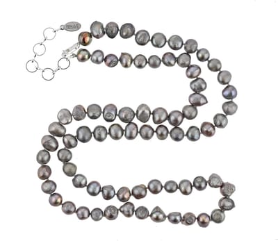 Behave Zoetwater Parel Ketting - Handgeknoopt - Dames - 10mm Parels - 76 cm + 6 cm verlengketting