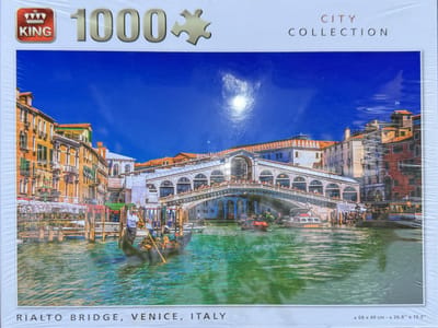 King - Legpuzzel Rialto Bridge Venice Italy - Legpuzzel voor volwassenen 1000 stukjes - City Collection