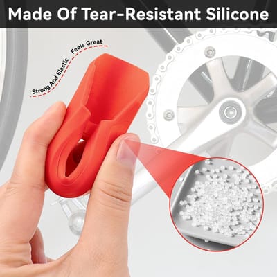 Crank Arm Beschermers - Fietshoezen Crankstel - Fietsen Beschermen - Premium Silica Gel - 6.8x4cm - Rood