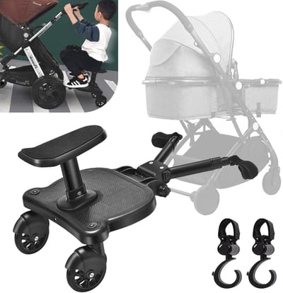 Buggy-board voor Kinderwagens met Zitting - Universeel Geschikt voor Kinderen van 2 tot 6 Jaar