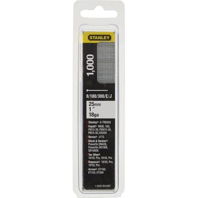 Stanley Afwerknagels (brads) Gegalvaniseerd 2,0x25mm - Type J - 1000 Stuks