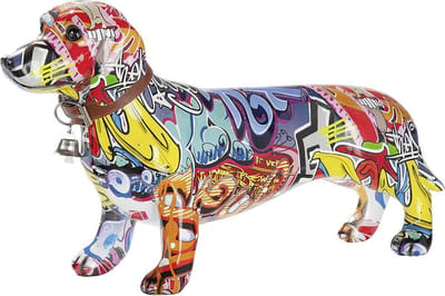 Beeld Pop-art Hond Teckel - L 36 cm