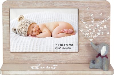 ZEP - Houten fotolijst op plankje Dumbo met olifantje voor foto 10x15 - WG6546