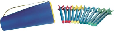 Spordas foam speerwerpen set - 12 stuks met draagtas.