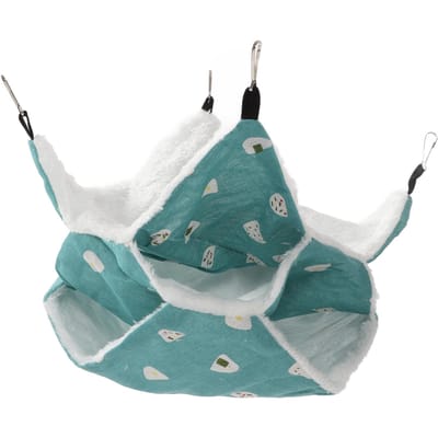 Huisdier Hangmat Comfortabel 3-laags Hamster Hangbed voor Ratten Konijnen Fretten Cavia's gray