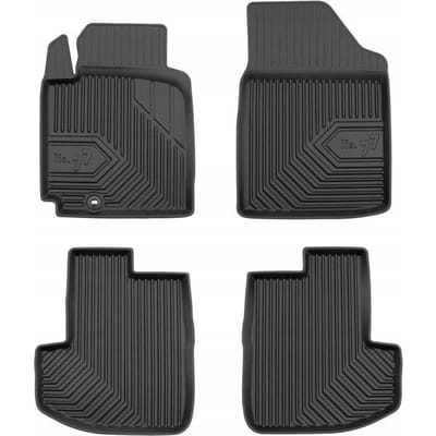 FROGUM No. 77 Rubberen Automatten - Geschikt voor TOYOTA YARIS I (1999-2005) - 3-deurs - 4-delige set - TPE - Zwart