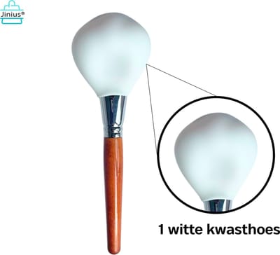 Siliconen Make-Up Kwast Hoes - Bescherming - Beschermd De Kwast - Make-up - Borstel - Wit