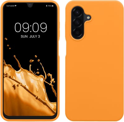 kwmobile telefoonhoesje geschikt voor Samsung Galaxy A26 5G - Hoesje met siliconen coating - Smartphone case in fruitig oranje