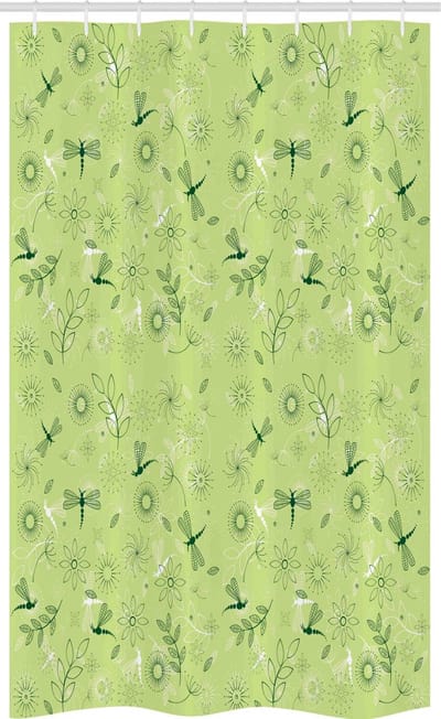 ABAKUHAUS Libelle Douchegordijn – stof 120x180 cm – jagergroen/pistache