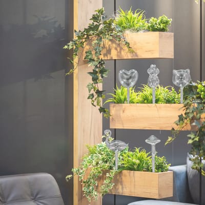 Gardies Glazen Waterdruppelaars - Set van 5 Unieke Transparante Vormen - Automatisch Irrigatiesysteem voor Kamerplanten - Elegante Plantendruppelaars