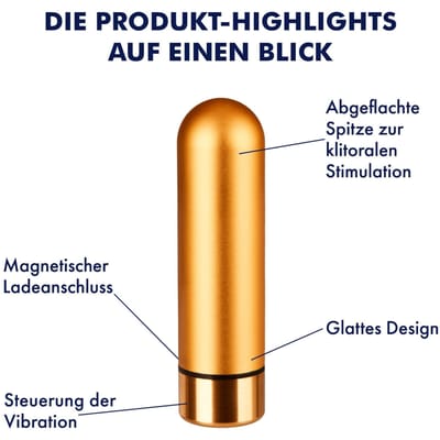 EIS, vibrator, luxe bullet in metal look, 7 cm, waterdicht, oplaadbaar