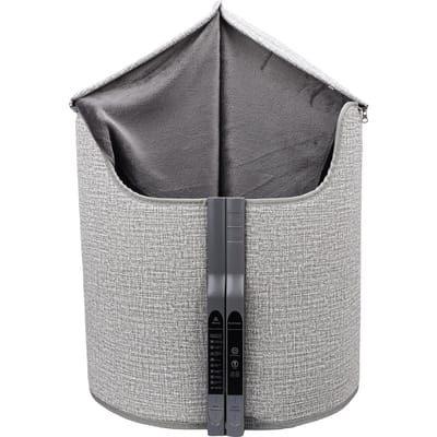 Chauffage sous bureau avec couverture repose-pieds Arrêt automatique Étanche Chauffage électrique pour jambes, pieds, genoux 5 réglages de température gray