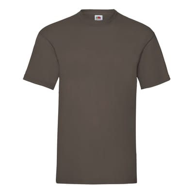 Fruit of the Loom Unisex Adult Waardevol T-Shirt (Chocolade)