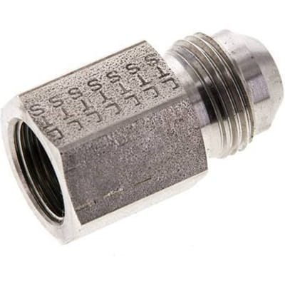 JIC Verloopnippel G3/8'' Binnendraad X UNF 3/4''-16 Buitendraad RVS 275bar