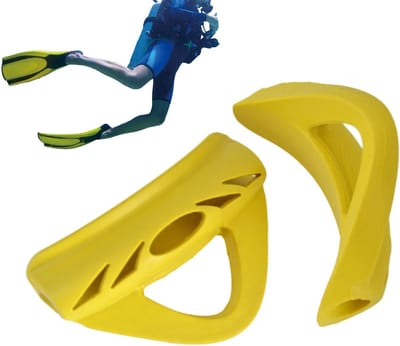 Handvat voor Zwemvinnen - Vinveters Vinbevestiging - Verbeteren Stabiliteit - Antislip Rubber - 12 cm - Geel