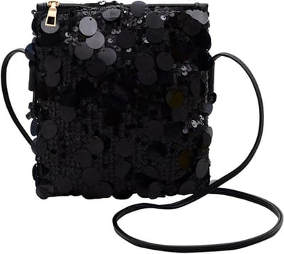 Glinsterende Schoudertas voor Dames, Kleine Handtassen met Pailletten, Mobiele Telefoon Tas en Crossbody Handbagage