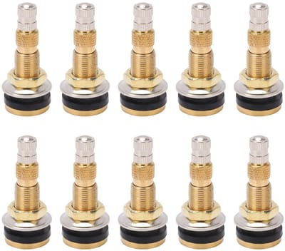 Dailygoods- Tubeless Ventiel 1 7/8 inch - 10 Stuks - Messing - Voor 0,625 inch Ventielgat - TR618A - Eenvoudig te installeren - Bandventiel