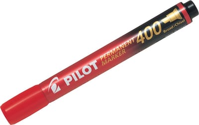 Pilot Permanent Marker 400 beitelpunt - rood