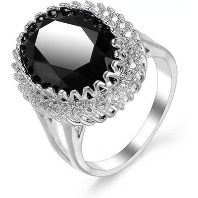 POMOiii Luxe Bloem Ovaal Vormige Blauwe Serie Steen Damesringen Eenvoudige Accessoires Verlovingsring Voor Vrouwen Sieraden 10