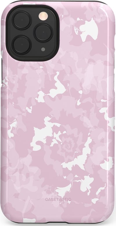 Casetastic Hoesje Geschikt voor Apple iPhone 11 Pro - Stijlvolle Beschermende Duo-layer Case - Roze wervels