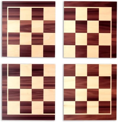 Schaakbord - Dammenbord - Strategisch Spel - Demontabel - 40 x 40 cm - Meerkleurig