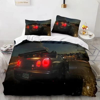 Sportwagen Dekbedovertrek Sets Volledige Maat 3 Delige Raceauto Beddengoed Sets Met Kussenslopen Voor Tieners Jongens Polyester Dekbedovertrek EU Double(200*200cm)3pcs