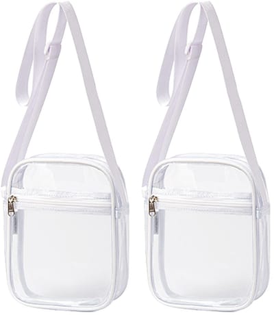 Dailygoods- Crossbody Bag - Transparant - Waterdicht - Verstelbare Schouderriem - Set van 2 - Ideaal voor Concerten/Festivals - Doorzaktas