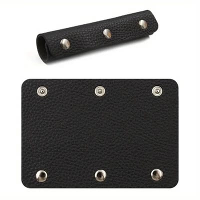 WiseGoods Premium Leren Handvatbeschermers Set Van 2 – Luxe Tas & Koffer Accessoire - Handgreep / Handvatten Voor Tassen - Zwart