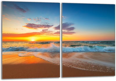 TMK ArtDeko - Serie - Glazen Beschermplaat - 2x40x52 - Voor Alle Soorten Kookplaten - Zeebodem Ontwerp