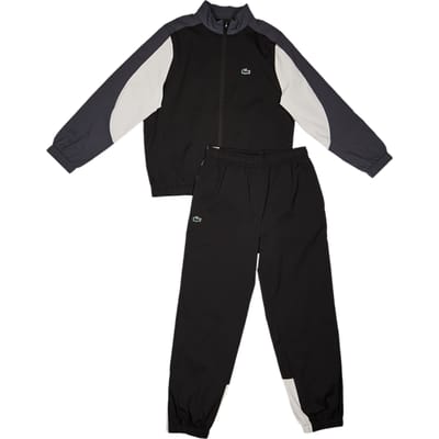 Lacoste Off Court Trainingspakken Kinder - Zwart - Maat 122 - 130 CM - Poly Woven